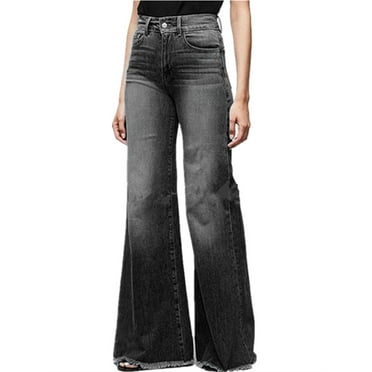 JDinms Womens Classic Flare Bell Bottom Denim Jeans Pants - Walmart.com