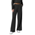 thumbnail image 1 of Women Cargo Modal Soft Pants Wide Leg with Pocket High Waisted Yoga Pant Stretch Casual Yoga Sweatpant Plus Size Bootcut Trousers, 1 of 8