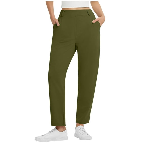Wide Leg Yoga Pants Women Elastic High Waisted Lounge Pants with Pockets Loose Causal Comfy Trousers Tummy Control Bottoms Workout Gym Leggings Vintage Slacks Trendy Joggers