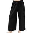 thumbnail image 1 of Wide Leg Yoga Pants for Women Loose Comfy Flare Sweatpants with Pockets High Waist Stretch Pants, 1 of 6