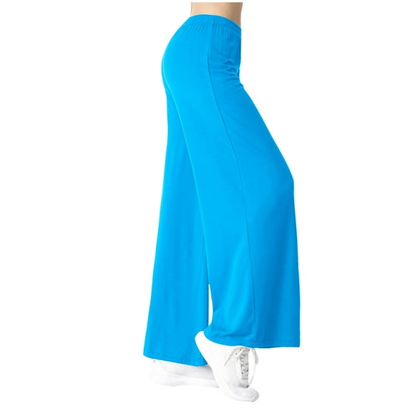 Wide Leg Yoga Pants for Women Solid Color Fashion Stretchy Workout Gym Pants Casual Soft Modal Breathable Sweatpants(Sky Blue,XL)