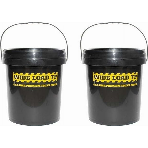 Wide Load TP (2 Pack) 8 x 8 inch flushable toilet paper in refillable buckets
