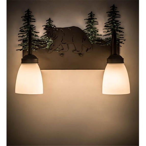 Meyda Tiffany 178438 Lone Bear 2 Light 16" Wide Vanity Light - MultiColor