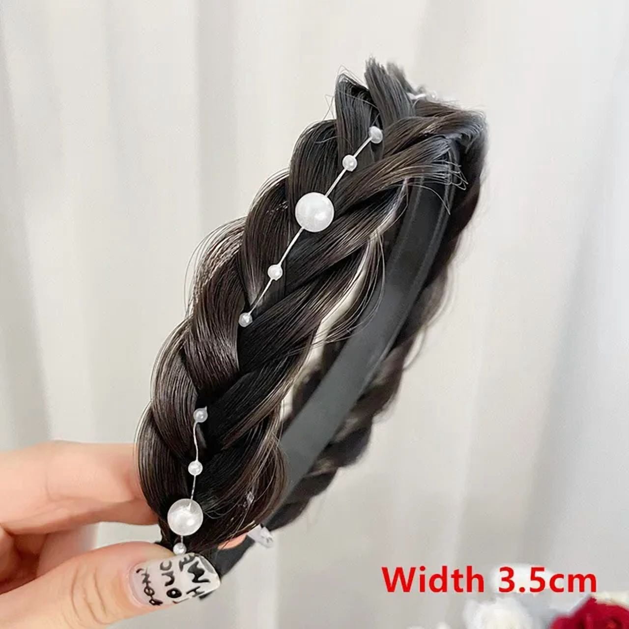 Wide Messy Braided Headband With Teeth Synthetic Hair Plaited Headband ...