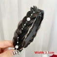 thumbnail image 1 of Wide Messy Braided Headband With Teeth Synthetic Hair Plaited Headband High Elasticity Braids Chunky Fishtail Braided Hair Band Hairpiece for Girls Women, 1 of 4