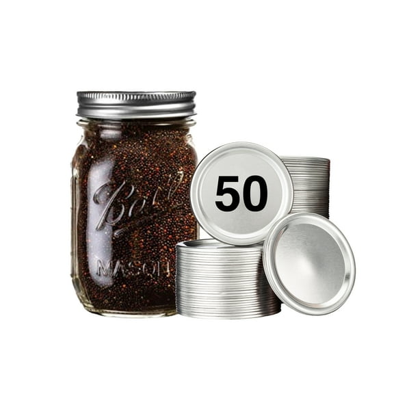 Wide Mouth Canning Lids, 50-Pack
