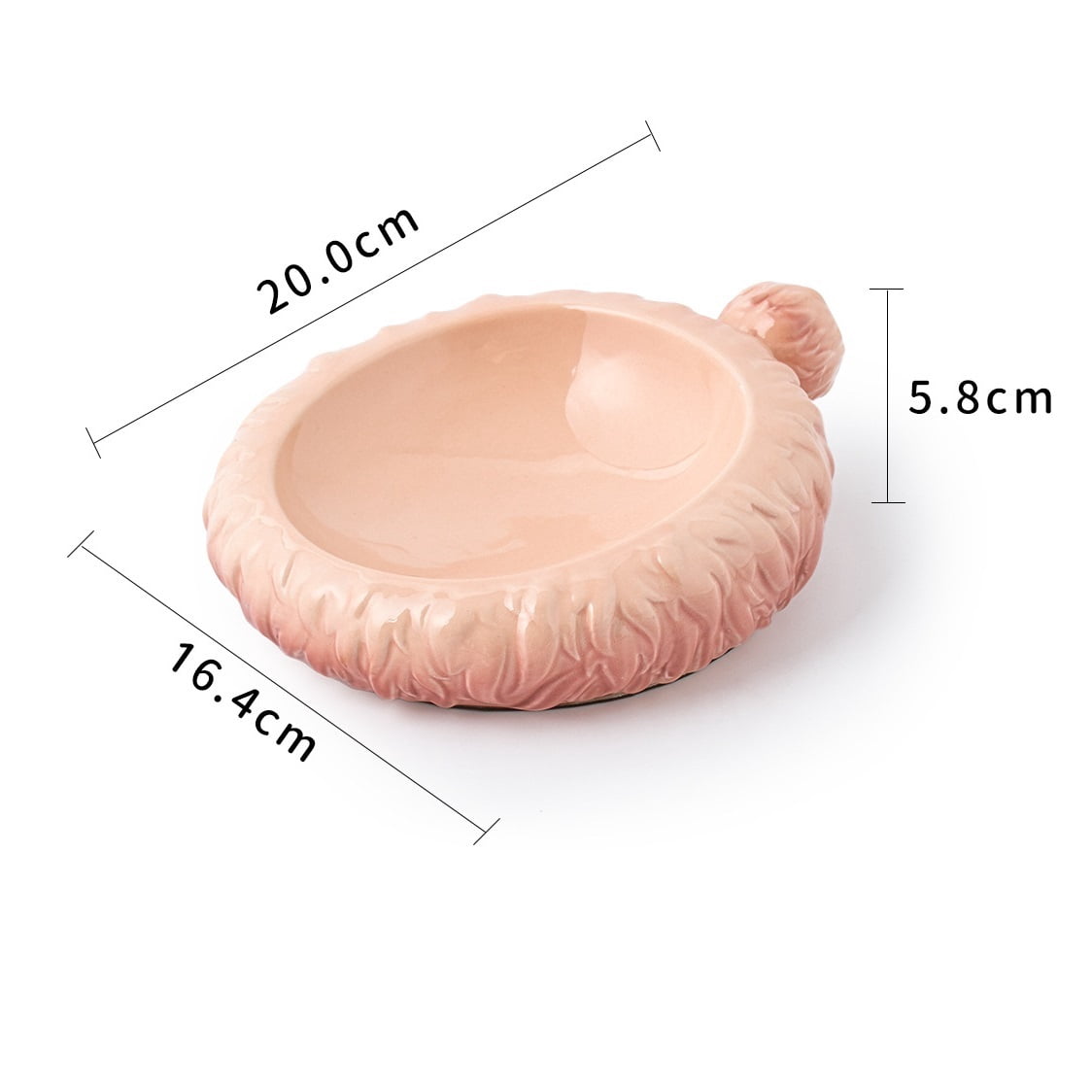 Wide Mouth Ceramic Pet Bowl, Shallow Raised Cat Bowl, Anti-Splash Slow Feeding Bowl for Small Dogs