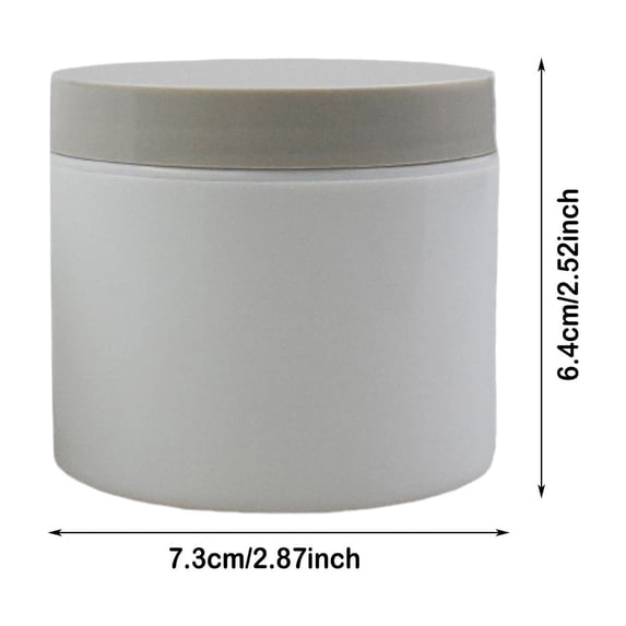 Wide Mouth Cosmetic Jar Screw Lid Storage Container Refillable Facial Cream Lotion Subpackage Bottle For Balms Crafts Home(Grey-7.3Cm)