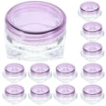 thumbnail image 1 of Wide Mouth Cream Container Cosmetic Bottle Jars Lotions Plastic Storage Containers Travel Purple 12 Pcs, 1 of 6
