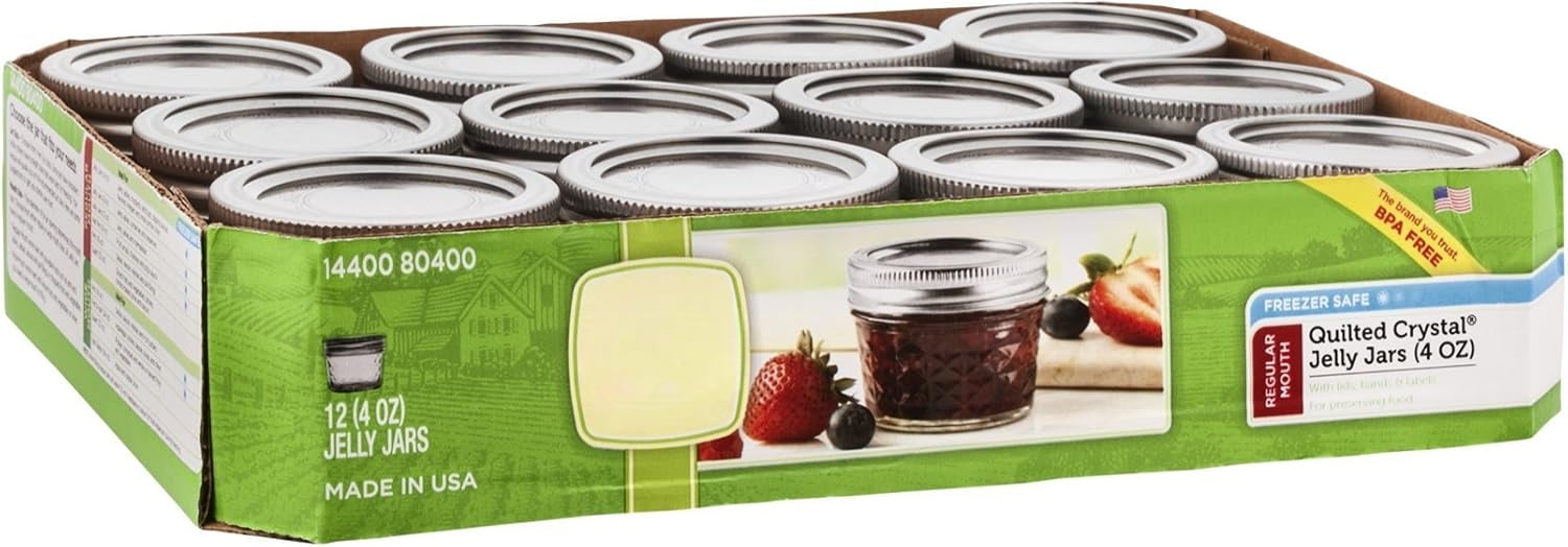 Wide Mouth Glass Mason Jars with Lids and Bands, Used for Canning