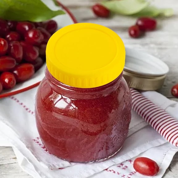 Wide Mouth Jar Lids 86mm – Plastic Canning Storage Lids, Leak Proof and Scratch Resistant, Reusable for Mason Jars, Fermentation,G - 8.6CM