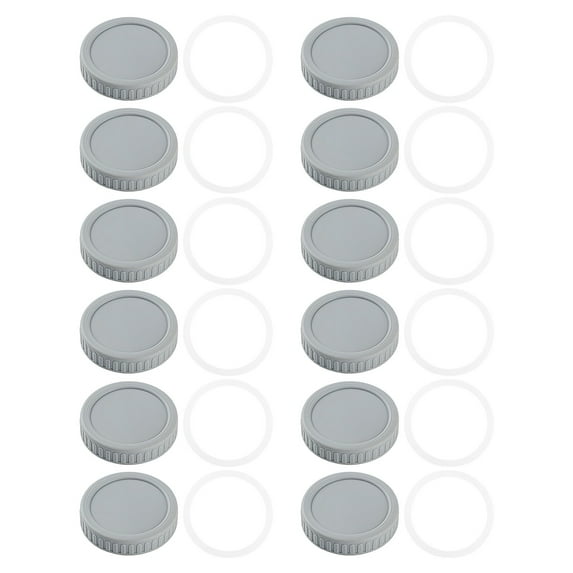 Wide Mouth Jar Lids Leakproof Storage Covers Reusable Canning Caps for Kitchen and Outdoor Use Universal 86mm Fit 12PCS