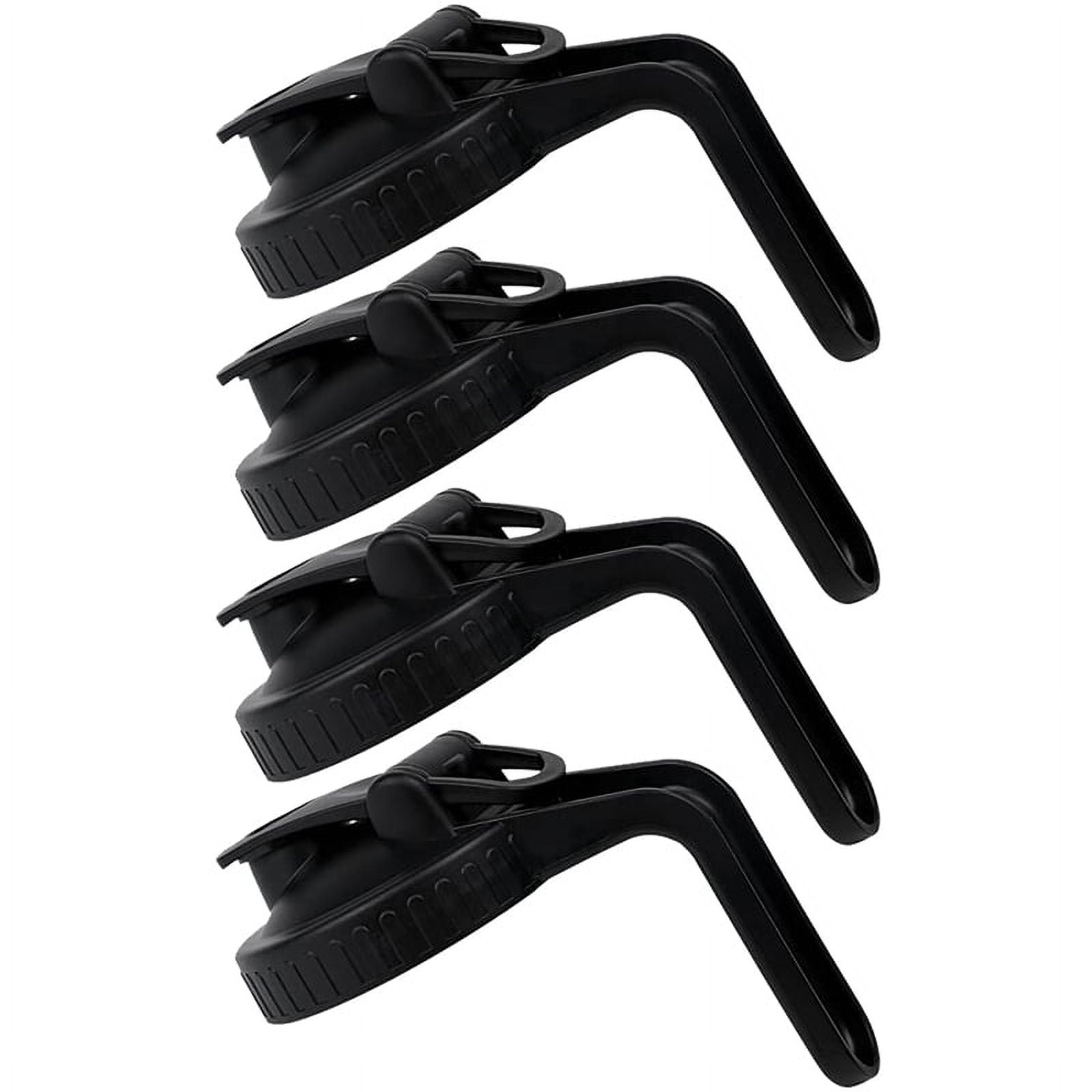 Wide Mouth Jar Pour Spout Lids with Handle Reusable Plastic Flip Cap