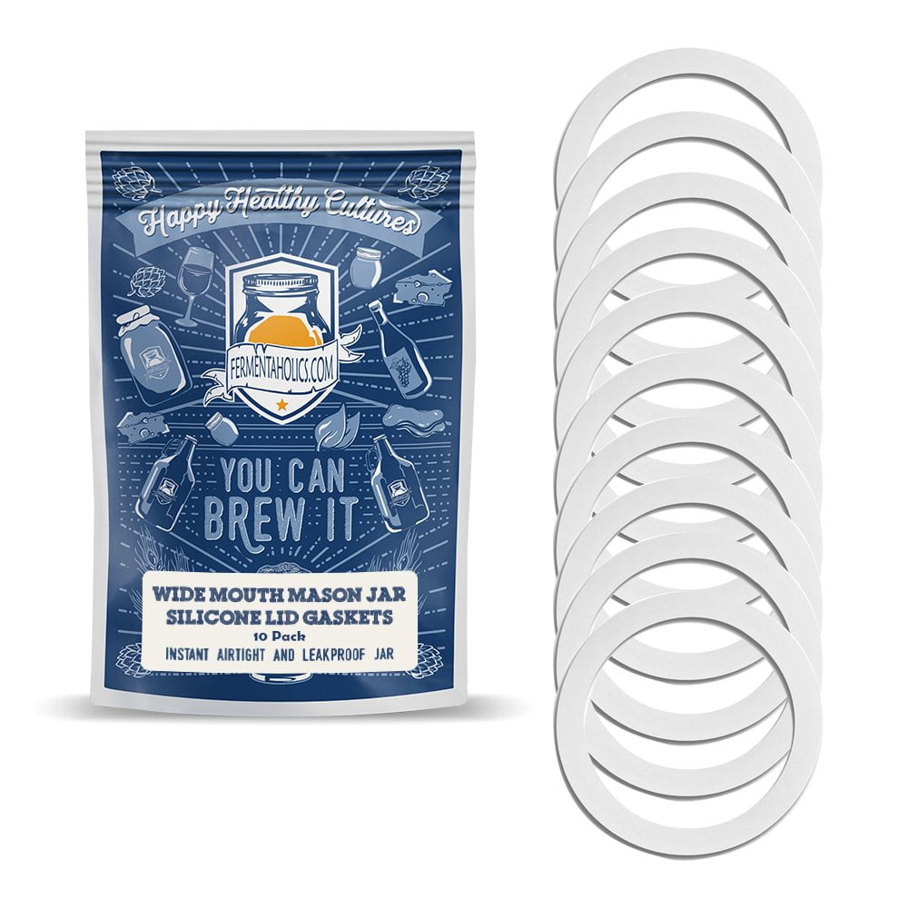 Wide Mouth Jar Silicon Gaskets, 10 pack Create Airtight Seals