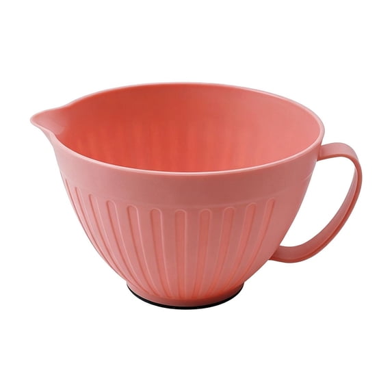 Wide Mouth Large Capacity Plastic Salad Bowl with Handle, Stables Grip Base Mixing Bowl for Kitchen Baking and Food Prep
