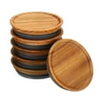 thumbnail image 1 of Uxcell 90mm Wide Mouth Mason Jar Lids Wooden Storage Canning Jar Lids Ball Jars Bamboo Wooden Lids 6Pcs, 1 of 7