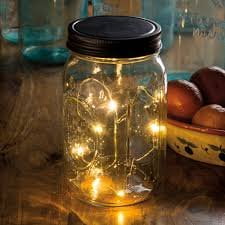 Wide Mouth Mason Jar Light - Micro String Lights - Gift Idea - Battery Operated - Indoor Use