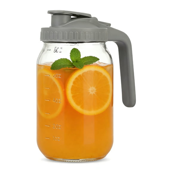 Wide Mouth Mason Jar Pour Spout Lid with Handle, Leak-Proof Airtight Flip Cap for Syrups, Juice & Drinks