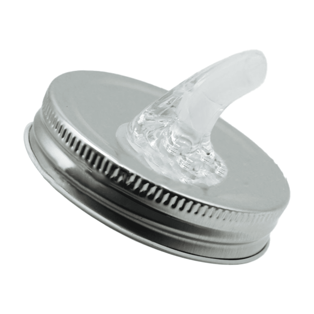 Mason Jar Pour Spout Lids - 4 Pack, Stainless Steel, Wide Mouth, Leak-Proof Flip Top