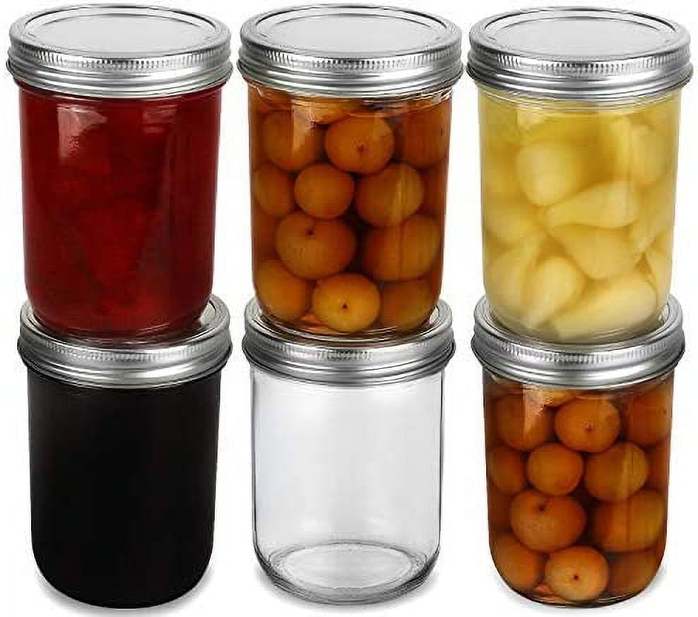 16 oz Wide-Mouth Mason Canning Jars – 5 Pack – (SHIPS IN 1-2 WEEKS)