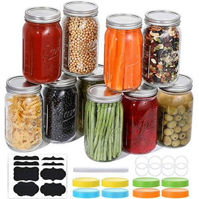 https://i5.walmartimages.com/seo/Wide-Mouth-Mason-Jars-32-Oz-8-PACK-Large-Glass-Canning-Metal-Airtight-Lids-Bands-Extra-Leak-Proof-Colored-Lids-Chalkboard-Labels-Marker_8075da61-7e17-4e2b-83b7-65e82f710665.1433219e8cf3bc5bc464e878d3aa5b03.jpeg?odnHeight=768&odnWidth=768&odnBg=FFFFFF