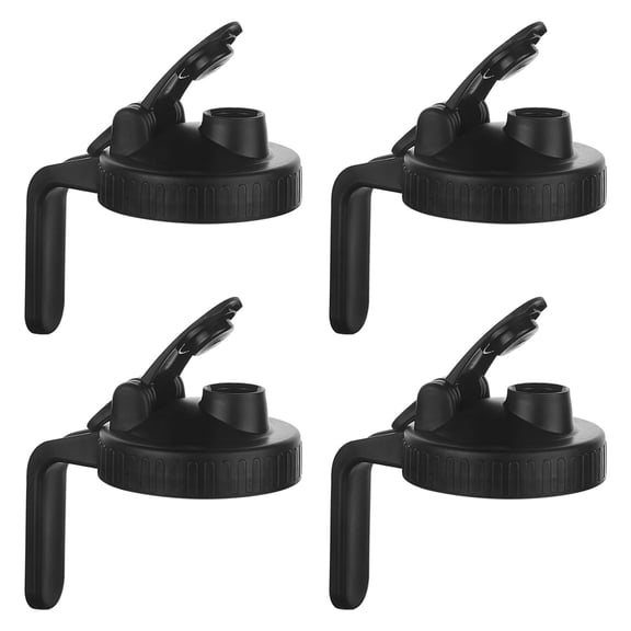 Wide Mouth Mason Jars Pour Spout Lids Wide Mouth Mason Jars Pitcher Flip Cap Airtight Handle Lid Leak Proof Seal Cover Pack of 4