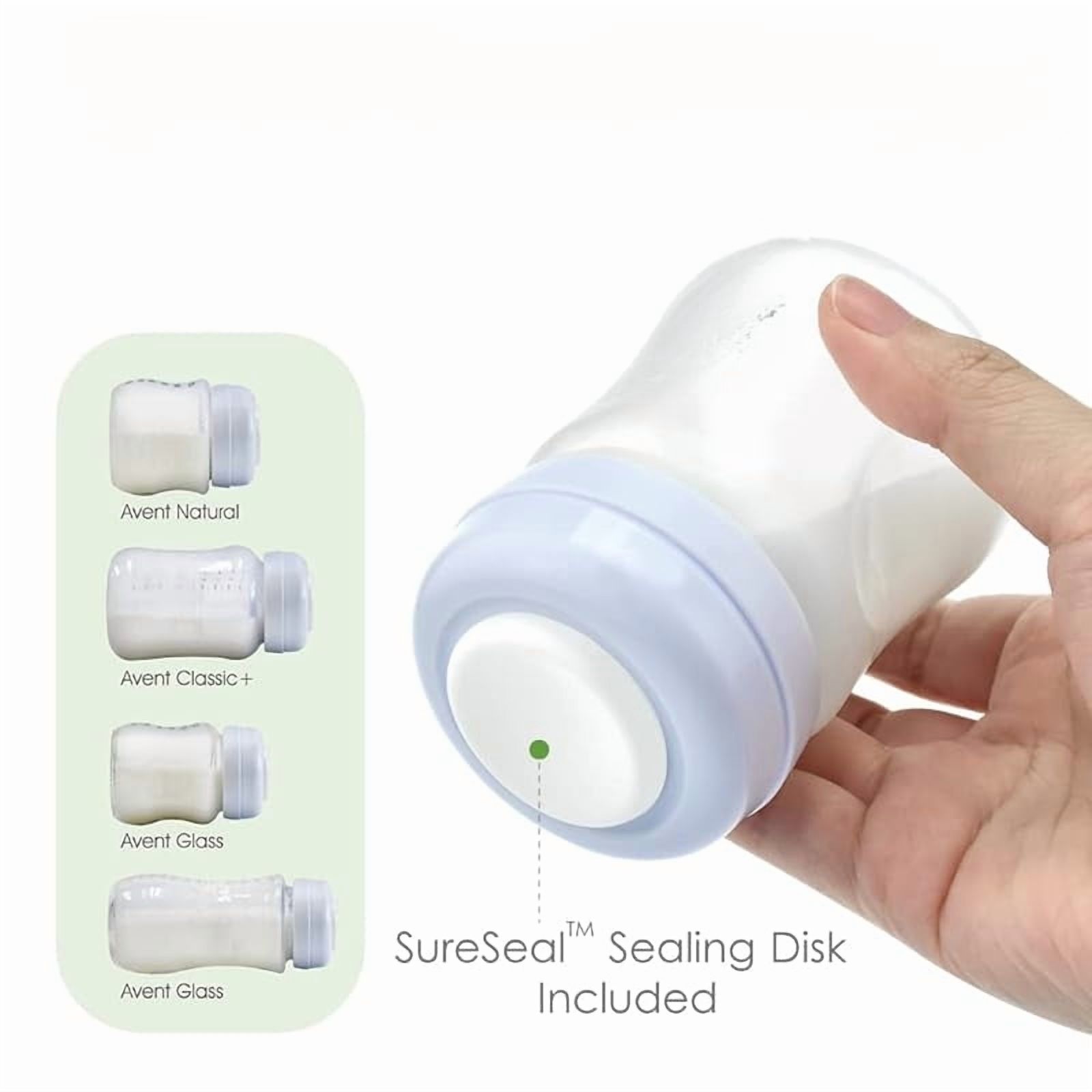 Wide-Mouth Milk Storage Collection Bottle with SureSeal Sealing Disk; Compatible with Spectra/Motif Luna/Ameda MYA/Bellababy Pumps. Can Replace Spectra S1 S2 Bottles, 6 pc (4.7Oz/140mL, 6pc)