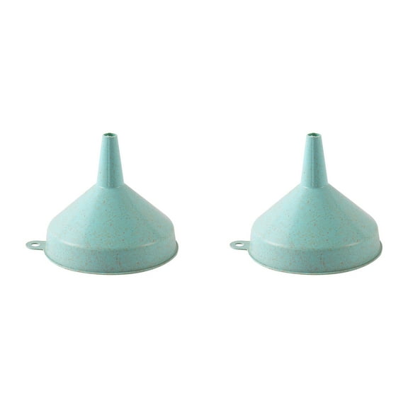 Wide Mouth Plastic Funnel for Quick and Clean Transferring Liquids,Dry Goods, Between Bottles, Cans and Containers, 2 Pcs, L+S