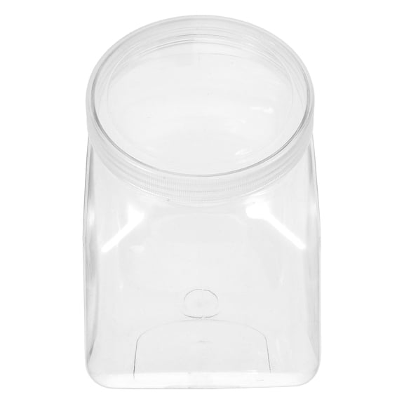 DINHEAROM Wide Mouth Transparent Reusable Plastic Bottle with Lid for Home Liquid Storage