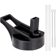 Wide Mouth Straw Lid Set Compatible with Hydro Flask Sports Water Bottle 1 Lid, 2 Straw, and 2 Cleaning Brushes Included