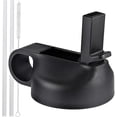 thumbnail image 1 of Wide Mouth Straw Lids Compatible with Most Sports Water Bottles, 1 Lids 2 Long Straws 1 Brushes in 1 Value Pack, 1 of 7