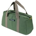 thumbnail image 1 of Wide Mouth Tool Bag, 16" Heavy Duty Canvas Tool Storage Bag, Multi-functional Metal Toolbox Organizer, Large Capacity Tool Tote Bag with Handle, for Home Garden Camping Outdoor, 1 of 5