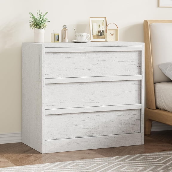 Wide Nightstand with 3 Drawers, Nightstand for Bedroom,30in Tall Small End Side Table with Large Storage & Anti-Tip Design,Large End Table Bedside Table for Home and Office