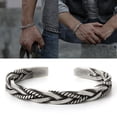 thumbnail image 1 of Stylish Bracelets for Men Handmade Weave Bracelet Open Bangle Copper Unique Birthday and Valentine’s Day Jewelry, 1 of 8