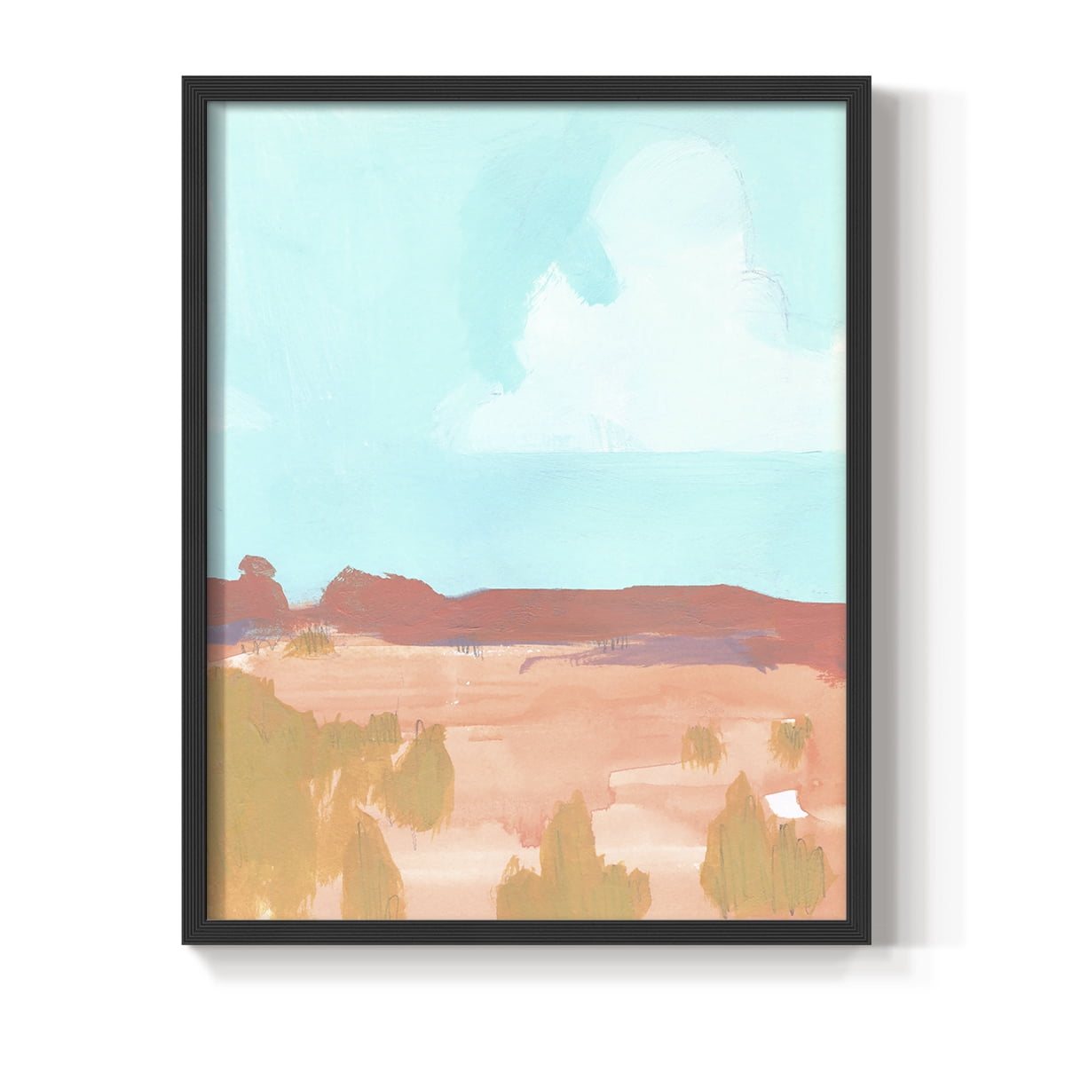 Wide Open Spaces I Framed Print in Black Solid Wood 22 x 28 Framed Print