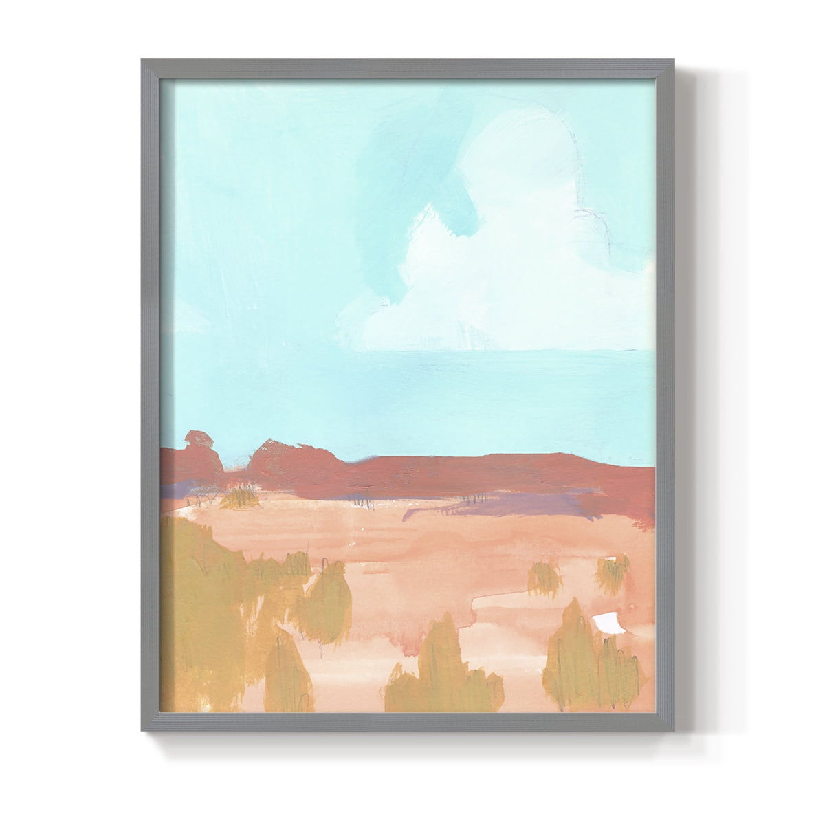 Wide Open Spaces I Framed Print in Gray Solid Wood 16 x 20 Framed Print