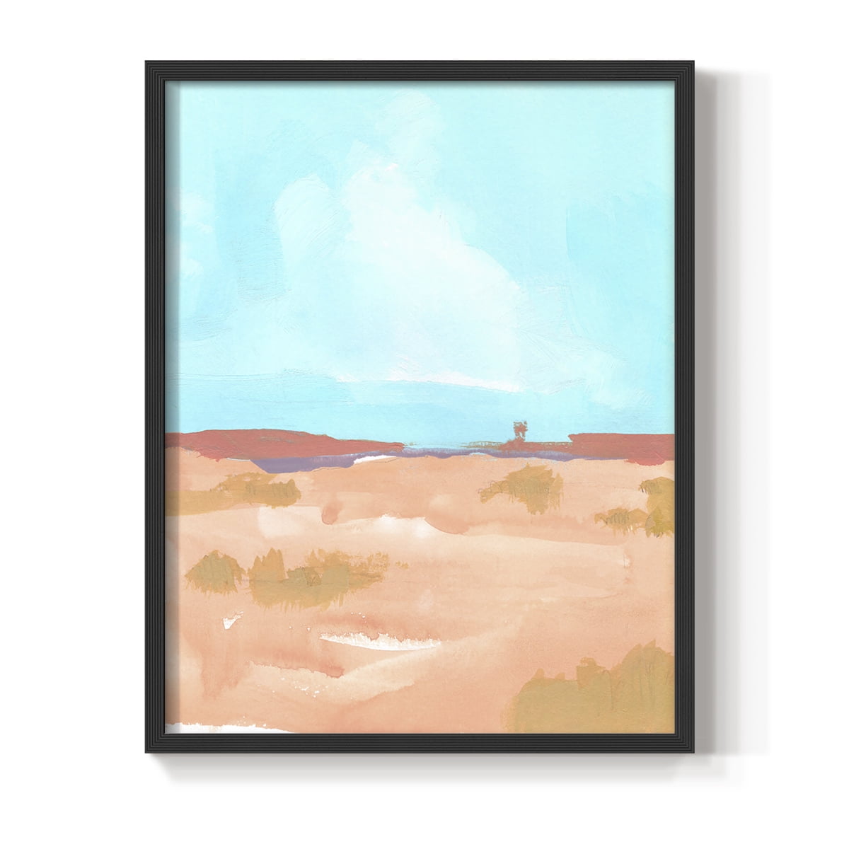 Wide Open Spaces II Framed Print in Black Solid Wood 16 x 20 Framed Print
