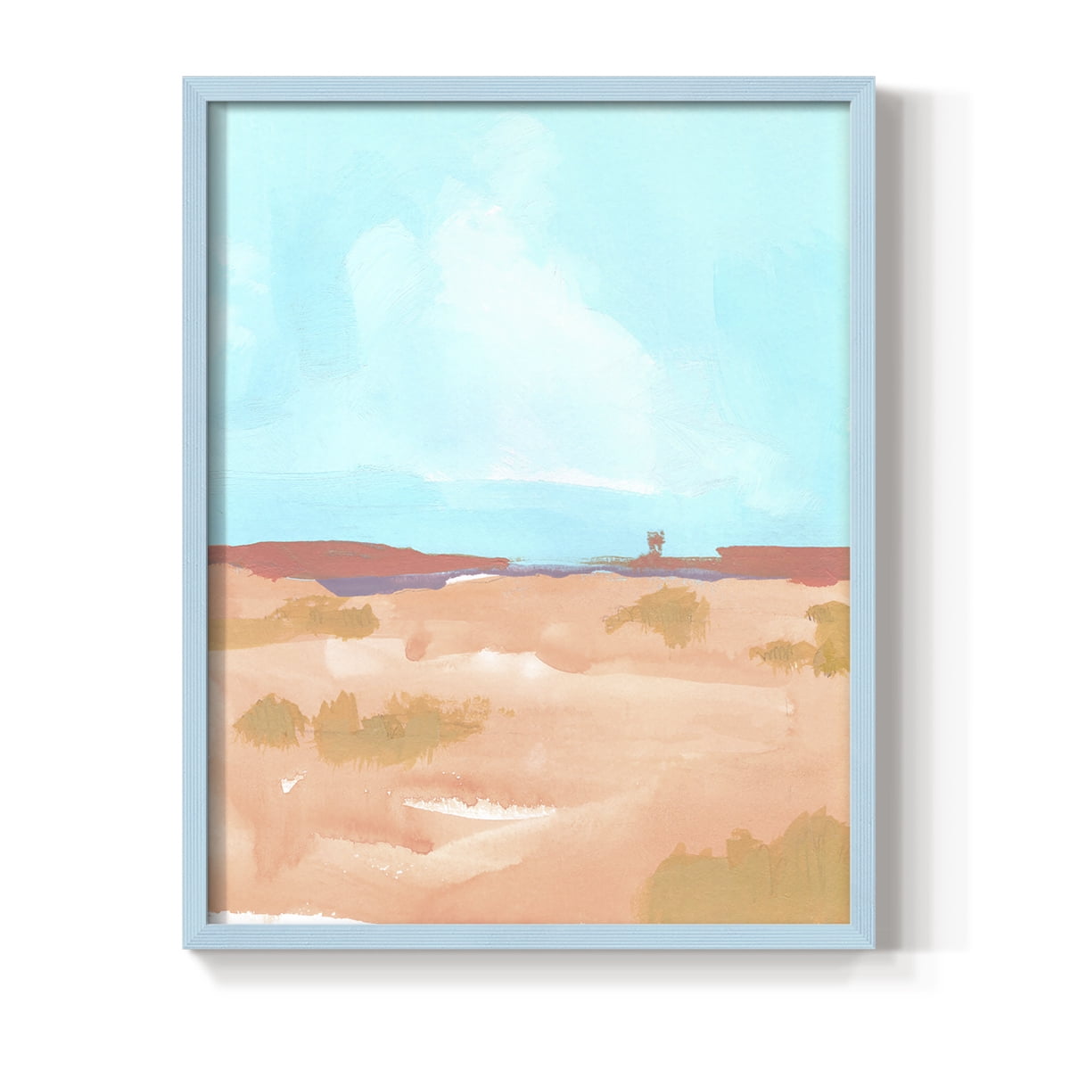 Wide Open Spaces II Framed Print in Blue Solid Wood 11 x 14 Framed Print