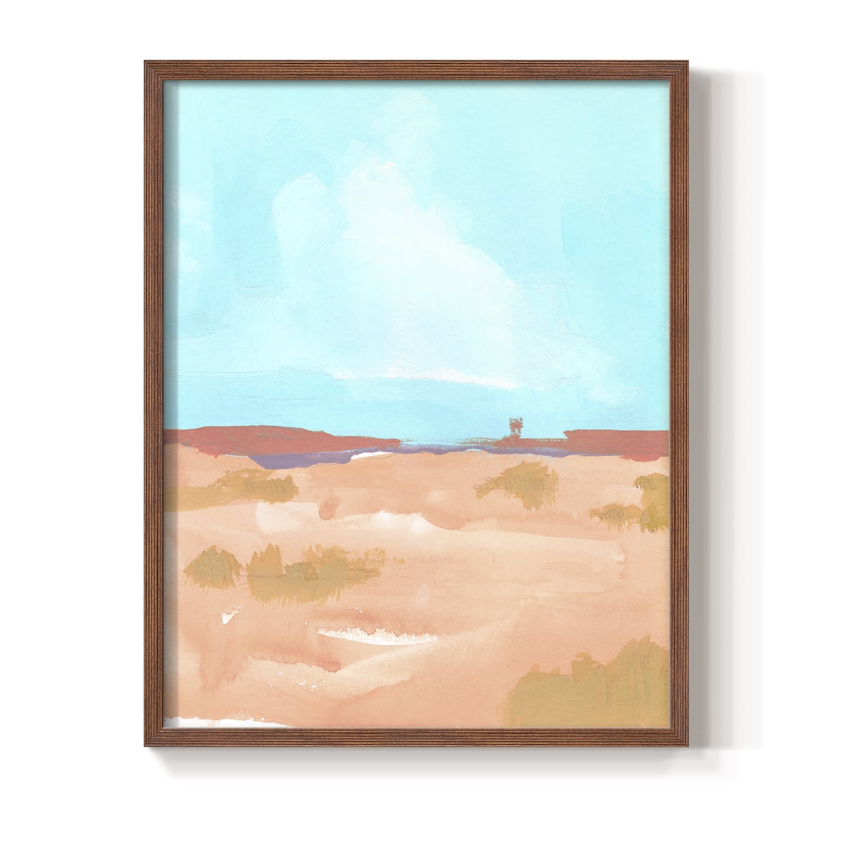 Wide Open Spaces II Framed Print in Brown Solid Wood 11 x 14 Framed Print