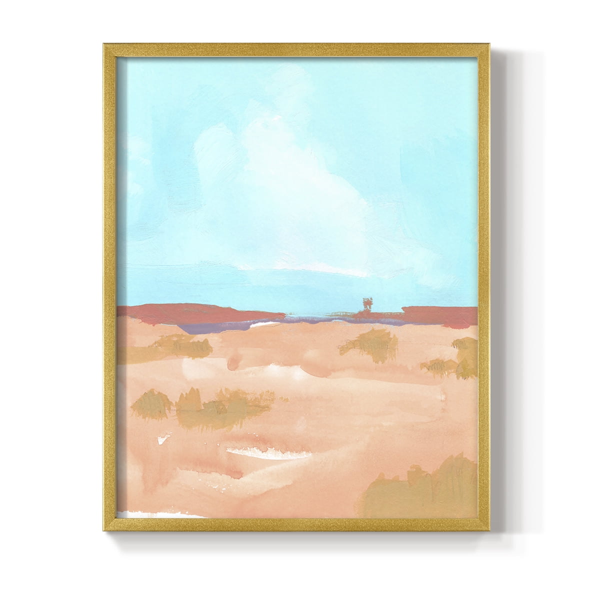 Wide Open Spaces II Framed Print in Gold Solid Wood 11 x 14 Framed Print