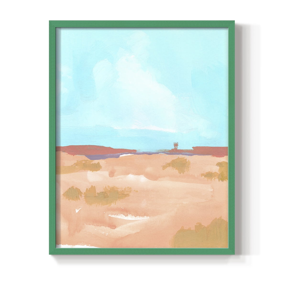 Wide Open Spaces II Framed Print in Green Solid Wood 11 x 14 Framed Print
