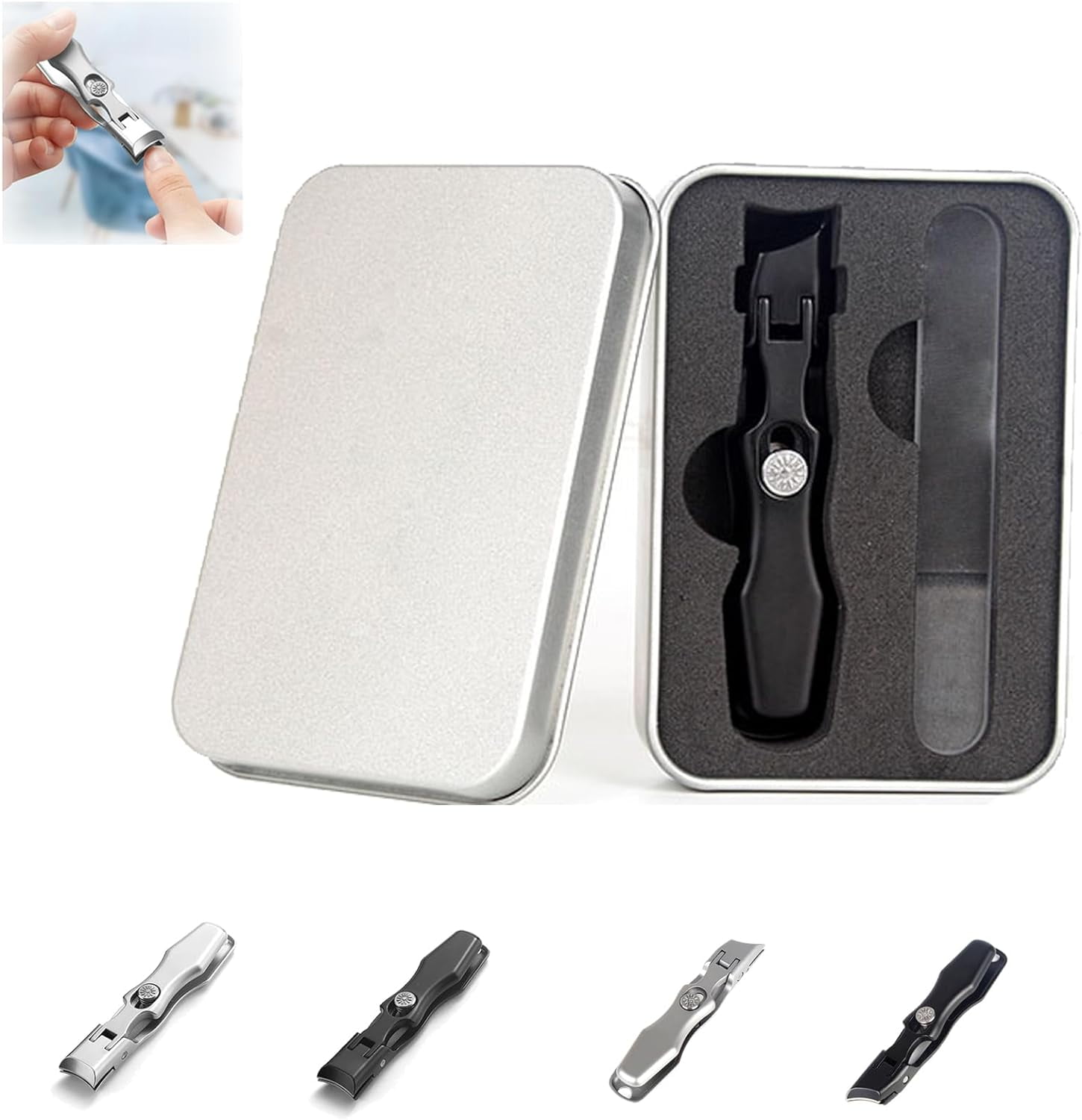 Wide Open Toenail Clippers for Seniors Thick NailsNo Splash Nail Clippers for MenHeavy Duty