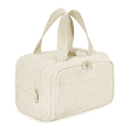 thumbnail image 1 of Wide Opening Fluffy Cosmetic Bag Lightweight Travel Toiletry Organizer Large Capacity Waterproof Durable Makeup Carry Case with Handles for Women, 1 of 2