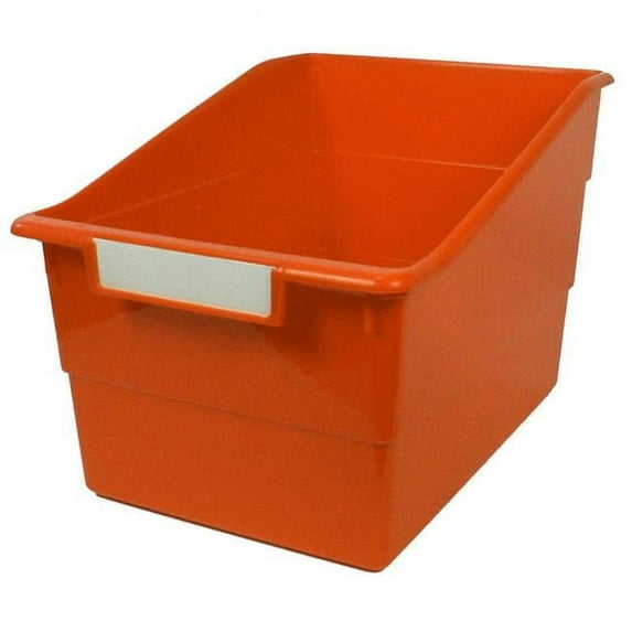Wide Orange File with Labele Holder - 3 Each
