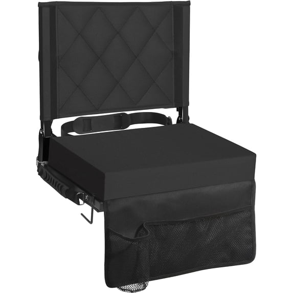 Wide Padded Portable Folding Comfort Stadium Chair with Shoulder Strap for Football Baseball Games, Stadium Seats for Bleachers with Back Support, Bleacher Seats with Backs and Cushion