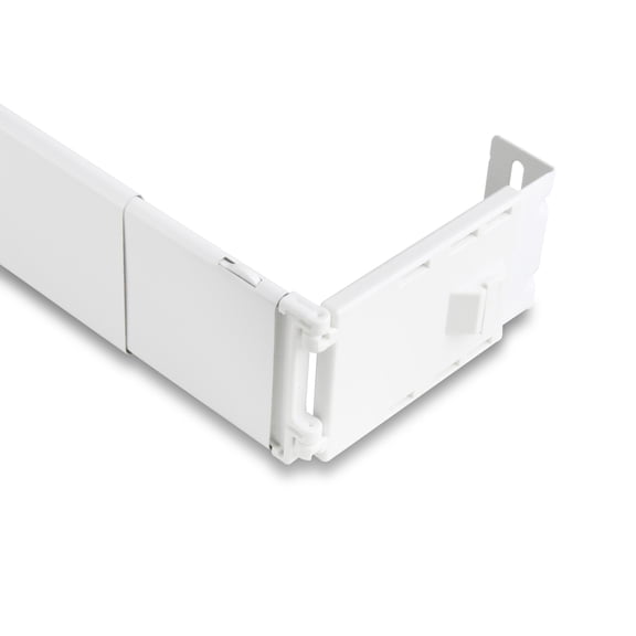Wide Pocket Curtain Rod 48-84 inch - White