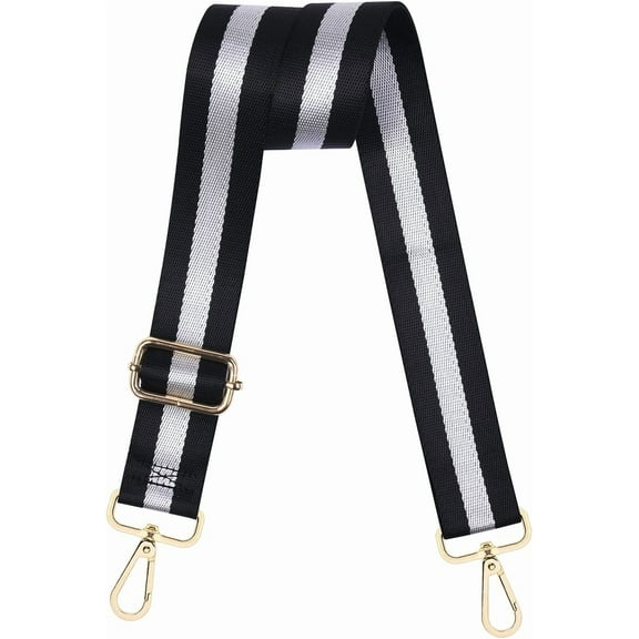 Wide Purse Strap, Adjustable Replacement Handbag Straps Crossbody, Long Shoulder Bag Belt Strap With Gold Clips For Crossbody Handbag, Canvas Bag