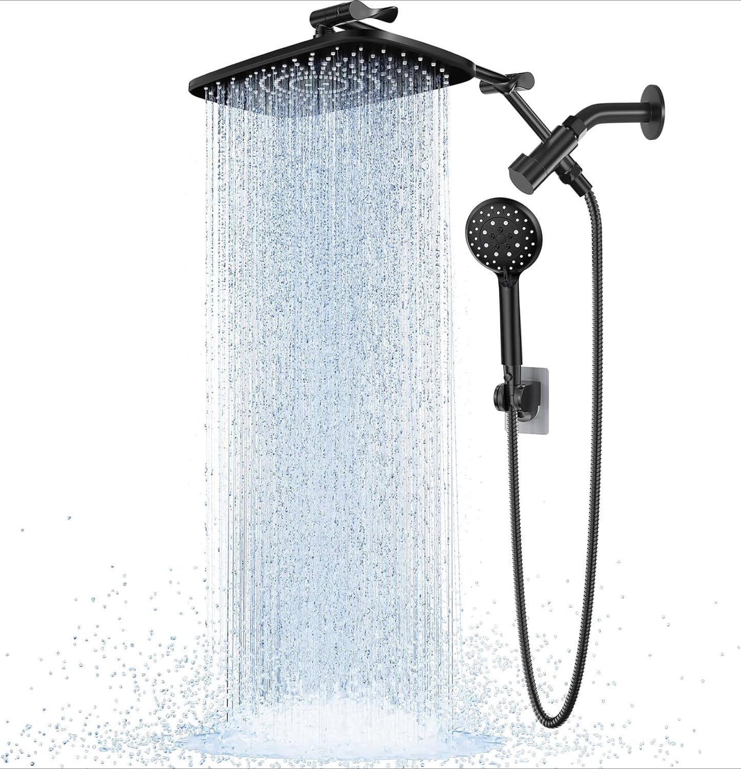 Visual Reference: Wide Rain Shower Head With Handheld Water Spray High Pressure
