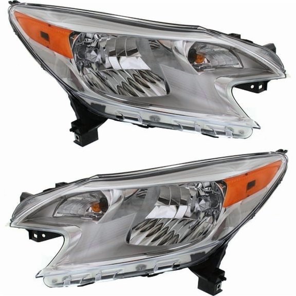 WEST DEKLE Automotive Driver and Passenger Side Headlight for Nissan Versa Note 2014-2016 Halogen