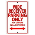 thumbnail image 1 of Wide Receiver Football Player Parking Only Gift Decor Garage Aluminum 18"X24" Sign, 1 of 1